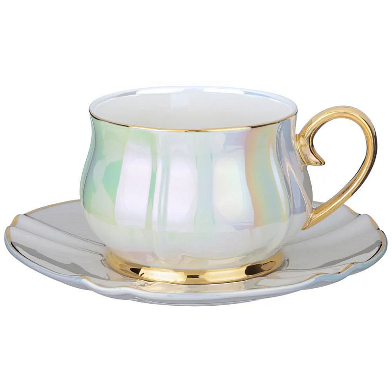 Чайная пара из фарфора 200 мл Porcelain Pearl Жемчужный Чайная пара из фарфора 200 мл Porcelain Pearl Жемчужный в Волгограде | Loft Concept