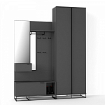 Двухдверный шкаф цвета графит Strict Lines варинант исполнения - 4 | Loft Concept в Волгограде