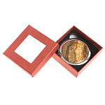 Зеркало карманное складное круглое из натурального камня Оникс в подарочной упаковке Silver Stone Mirrors варинант исполнения - 3 | Loft Concept в Волгограде