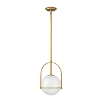 Подвесной светильник с белым плафоном в форме шара в арочной подвеске Hinkley варинант исполнения - 10 | Loft Concept в Волгограде