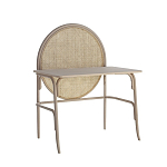 Письменный стол с круглой плетёной панелью для крепления заметок Allegory варинант исполнения - 1 | Loft Concept в Волгограде