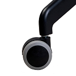 Стул с мягкой оранжевой обивкой из велюра и подъемно-поворотным механизмом на черных колесиках Harper Orange варинант исполнения - 8 | Loft Concept в Волгограде