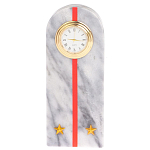 Часы погон МВД подарочные настольные из натурального камня Мрамор Military Clock варинант исполнения - 10 | Loft Concept в Волгограде