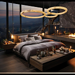 Люстра с 3-мя кольцами из натурального камня Minerals of Light варинант исполнения - 4 | Loft Concept в Волгограде