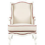 Кресло из массива бука бежевое с растительным орнаментом Raffael Beige Floral Armchair варинант исполнения - 1 | Loft Concept в Волгограде
