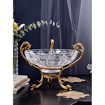 Чаша из прозрачного рельефного стекла на бронзовой подставке Eden Garden варинант исполнения - 4 | Loft Concept в Волгограде