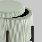 Светло-зеленый пуф на черных ножках SANJAY варинант исполнения - 3 | Loft Concept в Волгограде