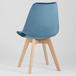 Стул с мягким велюровым сиденьем Arvika Blue варинант исполнения - 5 | Loft Concept в Волгограде