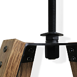 Барный стул со спинкой и металлической подставкой на 4-х деревянных ножках Зеленый Велюр Vendramin Chair варинант исполнения - 6 | Loft Concept в Волгограде