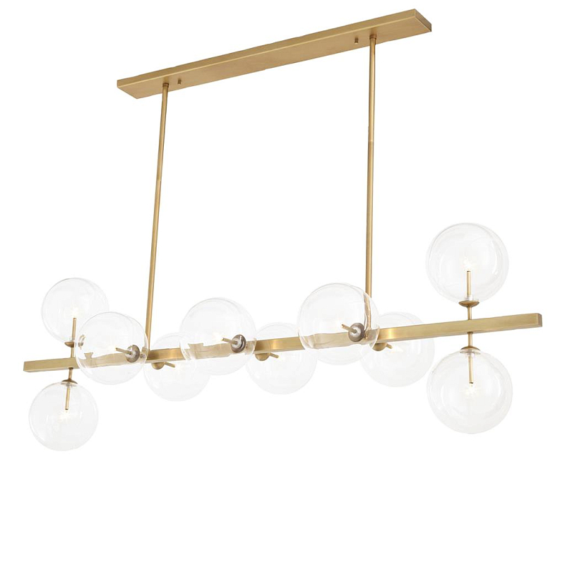 Люстра Chandelier Largo Латунь Античная полированная Прозрачное Стекло Люстра Chandelier Largo Латунь Античная полированная Прозрачное Стекло в Волгограде | Loft Concept