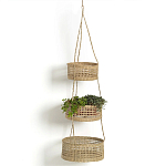 Подвесные плетеные корзины для цветов Musa Wicker Baskets варинант исполнения - 1 | Loft Concept в Волгограде