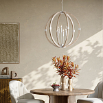 Подвесной светильник из дерева в форме сферы Eco Light варинант исполнения - 4 | Loft Concept в Волгограде