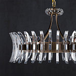 Люстра круглая с прозрачными элементами в форме полумесяца Crescent варинант исполнения - 3 | Loft Concept в Волгограде