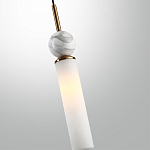 Подвесной светильник с цилиндрическим матовым плафоном и декоративным шаром из камня Orb Essence варинант исполнения - 5 | Loft Concept в Волгограде
