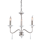 Люстра цвета никель с прозрачными стеклянными подвесками в форме капель Elstead Lighting варинант исполнения - 8 | Loft Concept в Волгограде