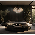 Люстра хрустальная в неоклассическом стиле на золотистом каркасе Majesty варинант исполнения - 1 | Loft Concept в Волгограде