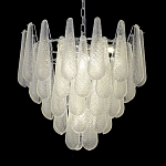 Люстра с подвесками из рифленного стекла в форме капель Textured Glass Chandelier варинант исполнения - 14 | Loft Concept в Волгограде