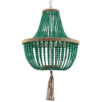 Люстра каплевидной формы украшенная зелеными круглыми бусинами Green Beads Chandelier варинант исполнения - 1 | Loft Concept в Волгограде
