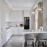 Люстра подвесная 3 лампы с прозрачными стеклянными шарами и золотыми деталями Giopato & Coombes варинант исполнения - 5 | Loft Concept в Волгограде