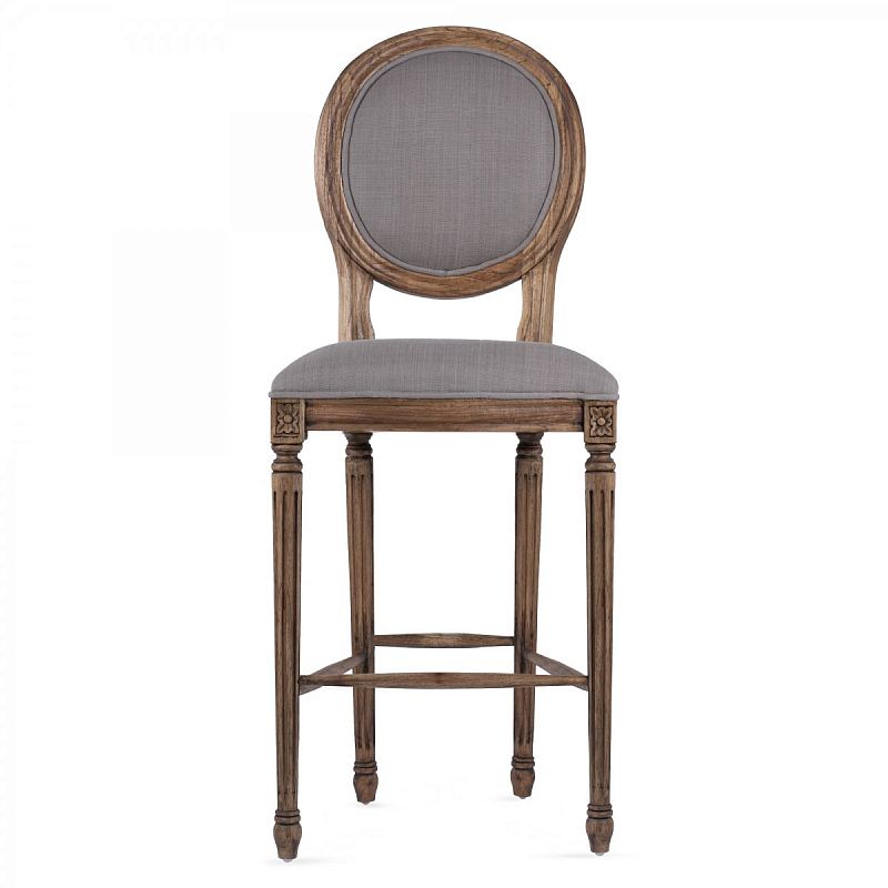Барный стул REGENCY MEDALLION BARSTOOL Taupe Linen Дерево Акация Серый Барный стул REGENCY MEDALLION BARSTOOL Taupe Linen Дерево Акация Серый в Волгограде | Loft Concept