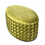 Пуф овальный плетеный оливкового цвета Pool Woven Velour варинант исполнения - 3 | Loft Concept в Волгограде