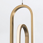 Подвесной светильник золотого цвета с двумя вытянутыми овальными рамками в форме скрепки Eurofase варинант исполнения - 4 | Loft Concept в Волгограде