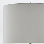 Настольная лампа белого цвета с фарфоровым основанием и латунными акцентами и тканевым абажуром Currey & Company варинант исполнения - 2 | Loft Concept в Волгограде