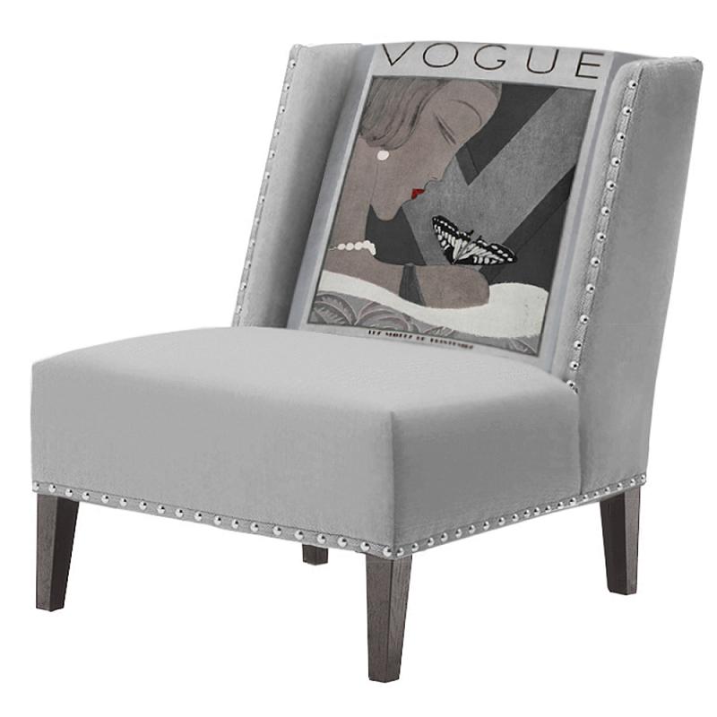 FUN Armchair Vogui II Gray Дизайнерское кресло с цветным принтом Серый FUN Armchair Vogui II Gray Дизайнерское кресло с цветным принтом Серый в Волгограде | Loft Concept