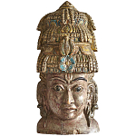 Арт-объект на стену Маска из массива акации Acacia Mask варинант исполнения - 7 | Loft Concept в Волгограде