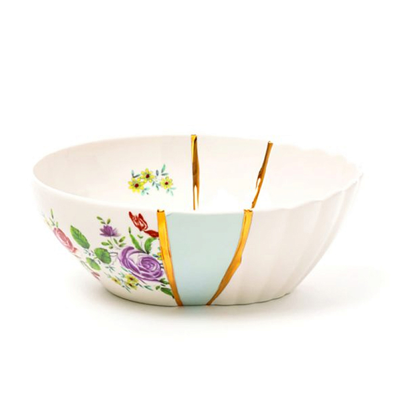 Салатник Seletti Kintsugi 2 Белый Золотой Мульти Салатник Seletti Kintsugi 2 Белый Золотой Мульти в Волгограде | Loft Concept