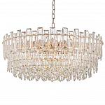 Круглая люстра с хрустальными подвесками на золотистом каркасе Gorgeous Crystal Light варинант исполнения - 9 | Loft Concept в Волгограде