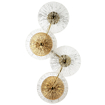 Бра с 4-мя плафонами в форме диска из рельефного коричневого стекла Decorative Four Glass Discs Wall Lamp варинант исполнения - 1 | Loft Concept в Волгограде