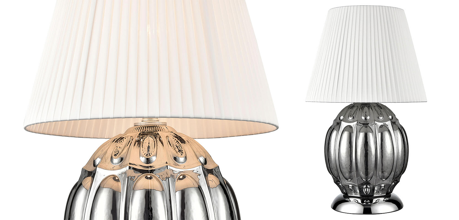 Настольная лампа ХРОМ Hailey Chrome Table Lamp Настольная лампа ХРОМ Hailey Chrome Table Lamp - Loft-Concept в Волгограде