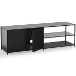ТВ-тумба из металла с 2-мя дверцами и полками Damian Metal TV Stand варинант исполнения - 3 | Loft Concept в Волгограде