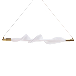 Люстра горизонтальная с волнистым белым плафоном Golden Swirl варинант исполнения - 1 | Loft Concept в Волгограде