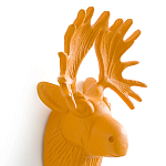 Настенный крючок голова оленя Deer Wall Hook Mustard варинант исполнения - 3 | Loft Concept в Волгограде