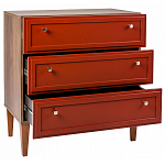 Комод красный из массива бука с 3-мя ящиками Wenge Light варинант исполнения - 3 | Loft Concept в Волгограде