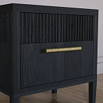 Прикроватная Тумбочка Primo с двумя ящиками Черный дуб варинант исполнения - 4 | Loft Concept в Волгограде