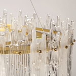 Люстра круглая с прозрачными стержнями разной длины Textured Glass Chandelier варинант исполнения - 7 | Loft Concept в Волгограде