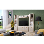 Шкаф-витрина с полками и стеклянной дверкой Satin Furniture варинант исполнения - 3 | Loft Concept в Волгограде