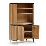 Буфет высокий из дерева манго и металла с открытыми полками и 2-мя дверцами Toinette варинант исполнения - 2 | Loft Concept в Волгограде