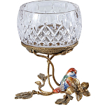 Чаша на ножке из стекла с бронзовыми элементами Bronze Branch варинант исполнения - 1 | Loft Concept в Волгограде