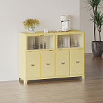 Дизайнерский комод с  2-мя рельефными откидными дверками из стекла Mikko варинант исполнения - 1 | Loft Concept в Волгограде