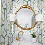 Зеркало в ассиметричной золотой раме Mirror of Aragorn варинант исполнения - 3 | Loft Concept в Волгограде