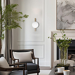 Бра с золотым основанием и белым плафоном в форме шара Bubble варинант исполнения - 6 | Loft Concept в Волгограде