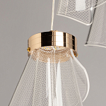 Люстра каскадная с 10-ю прозрачными плафонами Wave Line варинант исполнения - 10 | Loft Concept в Волгограде