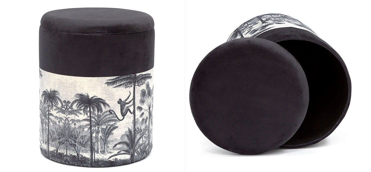 Пуф PUF Jungle Print с крышкой Пуф PUF Jungle Print с крышкой - Loft-Concept в Волгограде