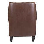 Кресло из натуральной кожи c мягкими подлокотниками на 4-х деревянных ножках из массива бука Joseph Armchair brown варинант исполнения - 3 | Loft Concept в Волгограде