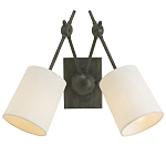 Бра с двумя тканевыми абажурами в форме цилиндра Prerequisites варинант исполнения - 2 | Loft Concept в Волгограде