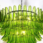 Люстра из семи ярусов зеленого стекла Independence варинант исполнения - 5 | Loft Concept в Волгограде